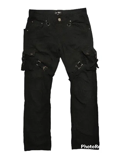 Pre-owned Avant Garde X Black Baggy Pant By Lowbox Bondage Multipocket Cargo Design In Black