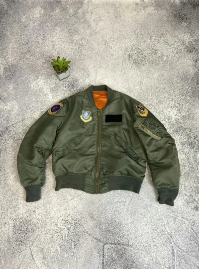 Pre-owned Avant Garde X Bomber Jacket Vintage Military Flyers Man Bomber Jacket Type L-28 In Grey