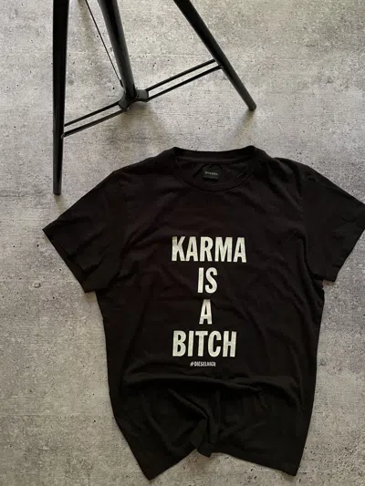 Pre-owned Avant Garde X Diesel Vintage Archive T-shirt Diesel Karma Is A Bitch Size S In Black