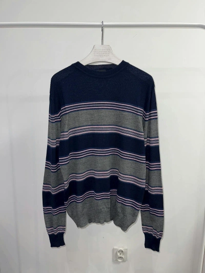 Pre-owned Avant Garde X Dolce Gabbana Archive Dolce & Gabbana Striped Thin Wool Sweater