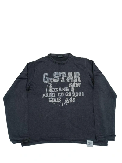Pre-owned Avant Garde X G Star Raw Vintage G Star Raw Biglogo Avantgarde Light Sweater In Black