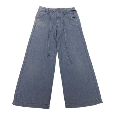Pre-owned Avant Garde X Gap Wide Leg Linen Pants Hakama Pants Style In Blue