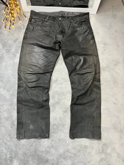 Pre-owned Avant Garde X Genuine Leather Avantgarde Leather Bikers Maas Pants Opium Vintage In Black