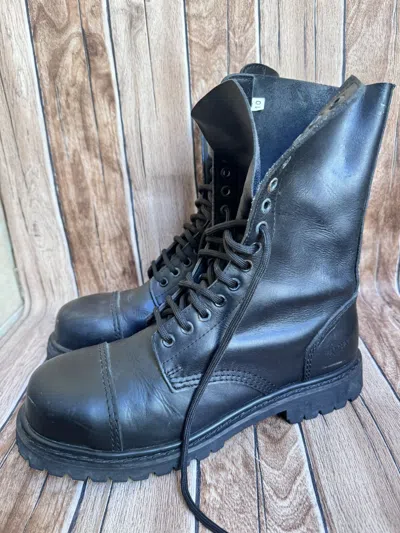 Pre-owned Avant Garde X If Six Was Nine 14 Holes Invader Boots In Black