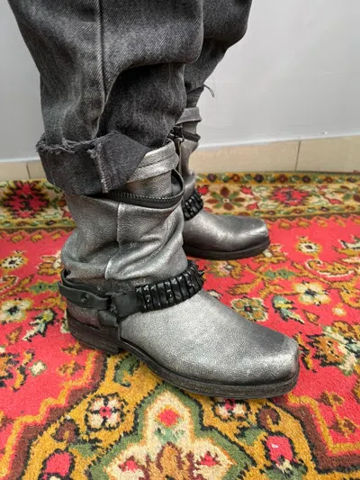 Pre-owned Avant Garde X If Six Was Nine A.s. 98 Boots Hype Leather Style Rick Owens Man Size 41 In Metallic