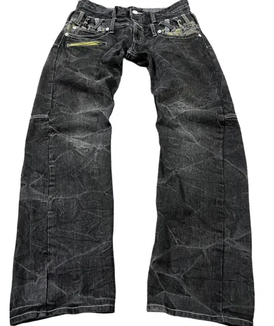 Pre-owned Avant Garde X If Six Was Nine Dominate Handcrafted Double Waist Jeans In Black