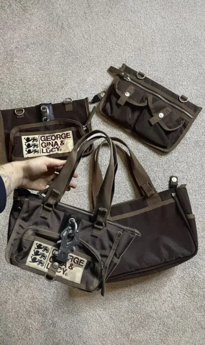 Pre-owned Avant Garde X If Six Was Nine George Gina & Lucy Bag Ggl Alyx Style Vintage Y2k Avantgarde In Dark Brown