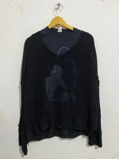 Pre-owned Avant Garde X Issey Miyake Bindingofferyellow-japanese Knitted Fishnet Isseymiyake In Black