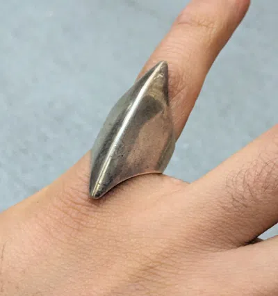 Pre-owned Avant Garde X Jewelry Vintage Sterling Silver Ring Size 7.5 Claw Modern Brutalist In Silver Gray