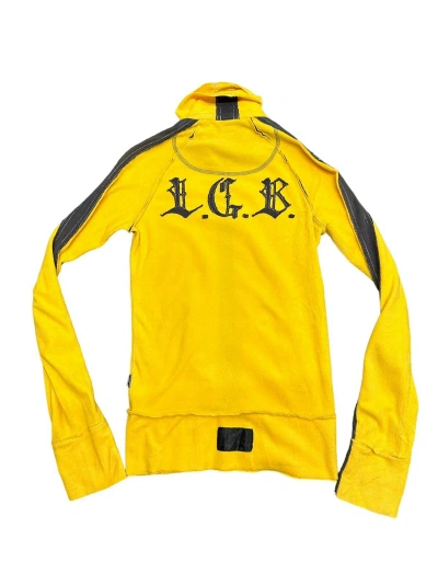 Pre-owned Avant Garde X Le Grande Bleu L G B L.g.b Reverse Sewing Fleece Zipper Sweater In Yellow