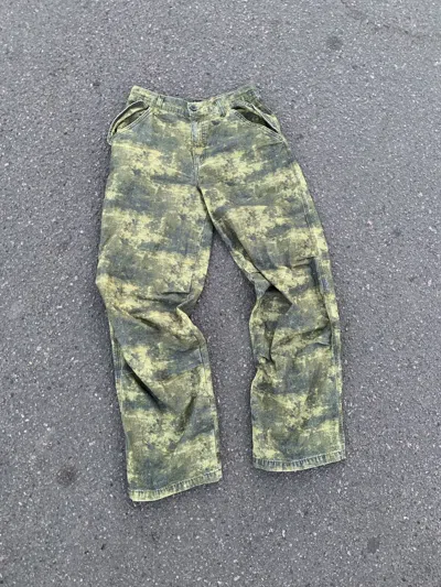 Pre-owned Avant Garde X Military Avantgarde Camouflaged Military Cargo Pants In Green