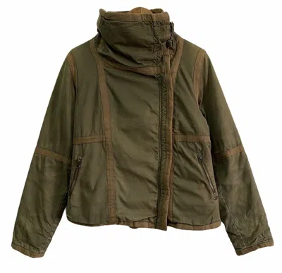 Pre-owned Avant Garde X Military Grailneed Gonepatchwork Asymmetric Kapital Sherpa Jacket In Olive Green