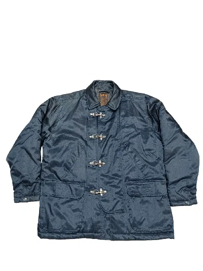 Pre-owned Avant Garde X Military Schott Vintage 90's Fireman Jacket Multipocket Avantgarde In Dark Blue