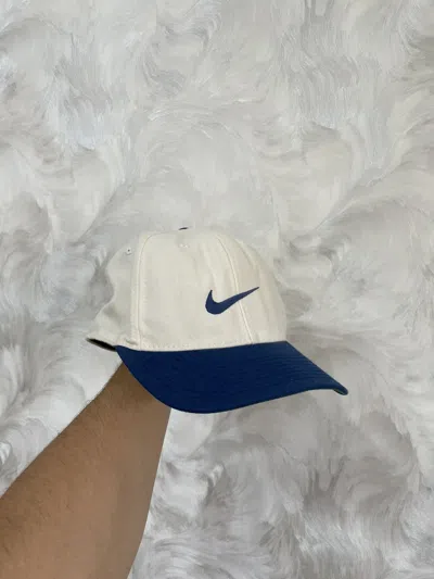 Pre-owned Avant Garde X Nike Vintage Nike Men's Cap Big Logo In Blue