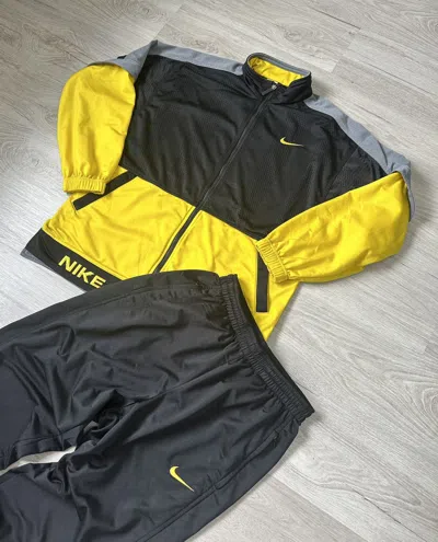 Pre-owned Avant Garde X Nike Vintage Tracksuit Nike 90's Big Logo Jacket In Yellow