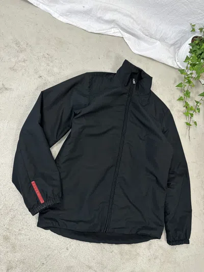 Pre-owned Avant Garde X Prada 2000s Prada Sport Zip Jacket Red Tab In Black