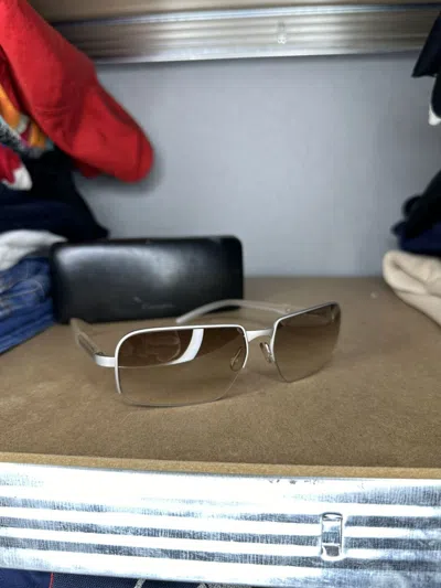 Pre-owned Avant Garde X Prada Luxury Y2k Sunglasses Spr59c In Silver White