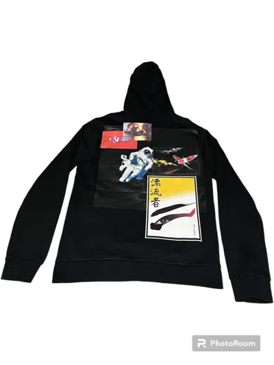 Pre-owned Avant Garde X Raf By Raf Simons S Raf Simons Astronaut Koi Black Zip Hoodie Graphic Logo (size Small)