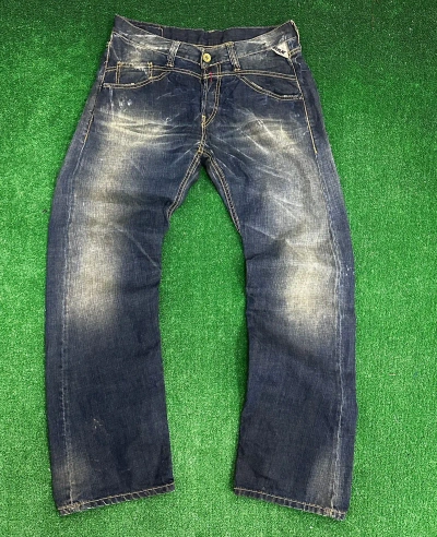 Pre-owned Avant Garde X Seditionaries Vintage Mud Wash Distressed Denim Baggy Pants Japan Archive (size 33)
