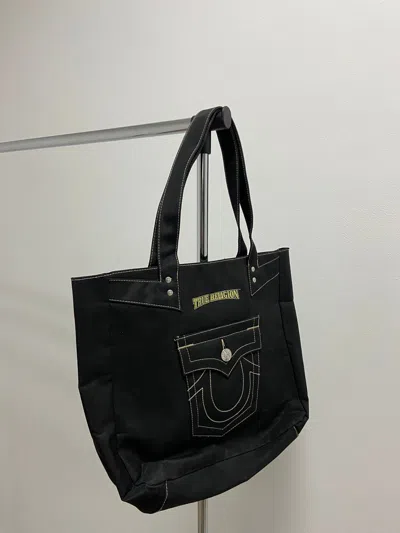 Pre-owned Avant Garde X True Religion Vintage Tote Bag Small Logo Avant Garde In Black