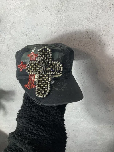 Pre-owned Avant Garde X Very Rare Avant Garde Chrome Hearts Style Rare Punk Rock Cap 90's Hat In Black Gray