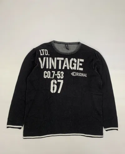 Pre-owned Avant Garde X Vintage Avant Garde Sweater Opium Y2k In Black Grey