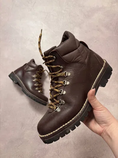 Pre-owned Avant Garde Y2k Vintage Futuristic Faded Boots In Brown