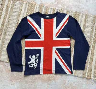 Pre-owned Avant Garde X Vintage British Flag Sweater In Navy Red