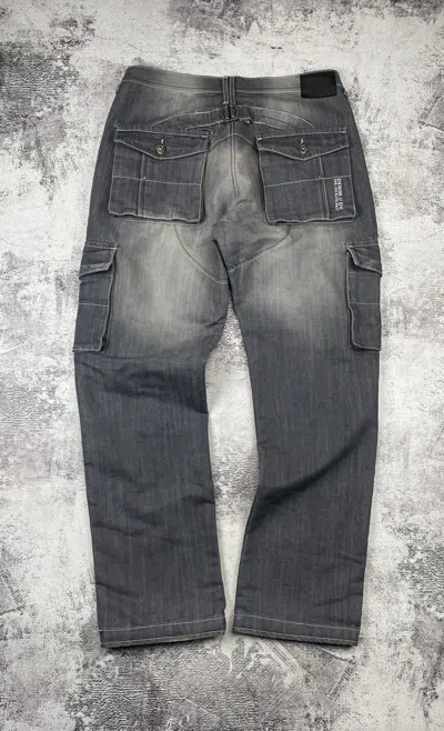 Pre-owned Avant Garde X Vintage Cargo Denim Dye Jeans Pants Hype Y2k In Grey