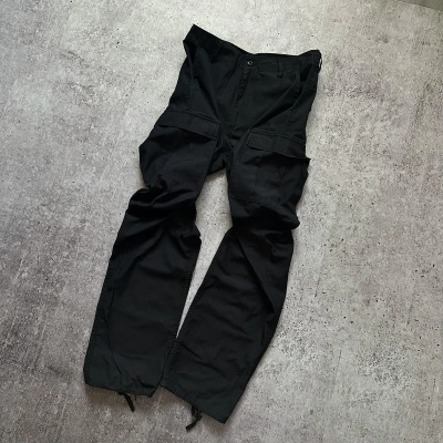 Pre-owned Avant Garde X Vintage Fostex Garments Trousers Combat Straight Cargo Denim Pants In Black