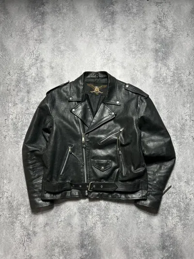 Pre-owned Avant Garde X Vintage Leather Avant Garde Schott Style Biker Black