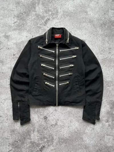 Pre-owned Avant Garde X Vintage Punks Gothic Japanese Rick Owens Style Zipper Jacket In Black