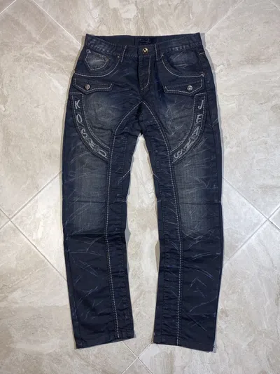 Pre-owned Avant Garde X Vintage Y2k Multipocket Kosmo Lupo Avant Garde Jeans K&m In Dark Blue