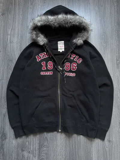 Pre-owned Avant Garde Y2k Vintage Faux Fur Hoodie Lgb If6was9 Style In Black