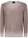 Avant Toi Gradient Effect Round Neck Pullover In Brown