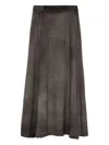 Avant Toi A-line Knitted Skirt In Brown