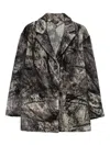 Avant Toi Abstract-pattern Blazer In Gray