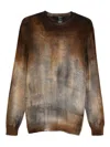 Avant Toi Abstract-print Sweater In Brown
