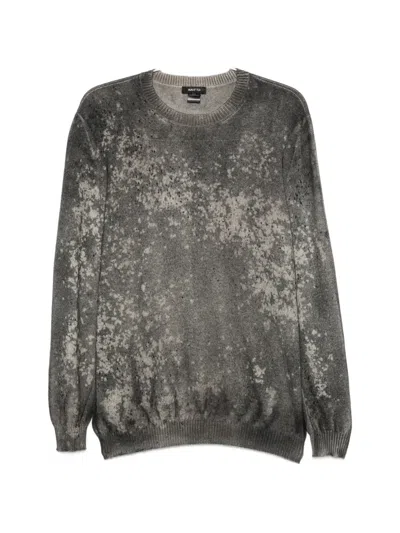 Avant Toi Acid-wash Fine-knit In Gray