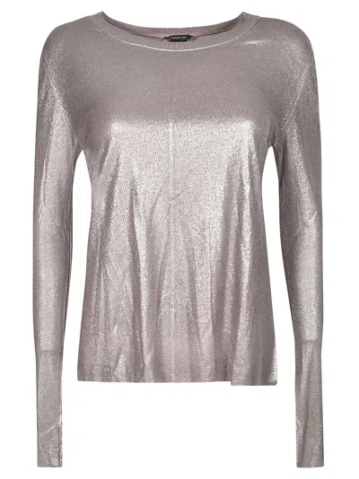 Avant Toi All-over Glitter Embellished Sweater In Metallic