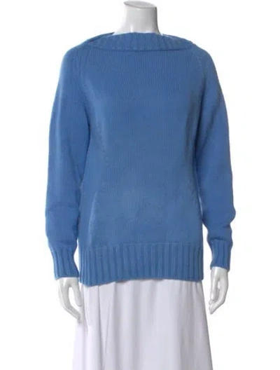 Pre-owned Avant Toi Bateau Neckline Sweater In Blue