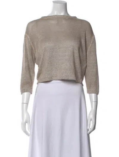 Pre-owned Avant Toi Bateau Neckline Sweater In Neutral