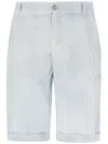 Avant Toi Pastel Light Blue Hemp Bermuda Shorts In Blue