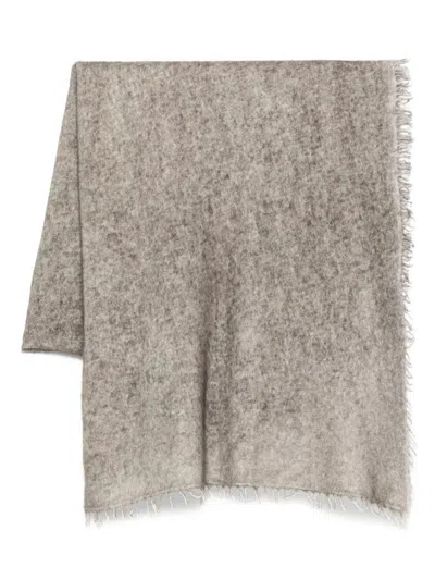 Avant Toi Bicolor Cashmere Scarf 185x90cm Accessories In Neutral