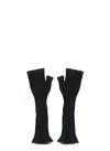 Avant Toi Ribbed Fingerless Gloves In Black
