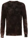 Avant Toi Bleached-effect Cashmere Jumper In Brown