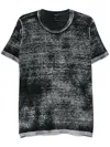 Avant Toi Bleached-effect T-shirt In Grey