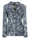 Avant Toi Blue Linen Blend Blazer