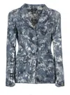 Avant Toi Blue Linen Blend Blazer