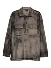 Avant Toi Abstract-print Button-down Shirt In Brown